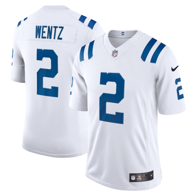 mens nike carson wentz white indianapolis colts vapor limited jersey